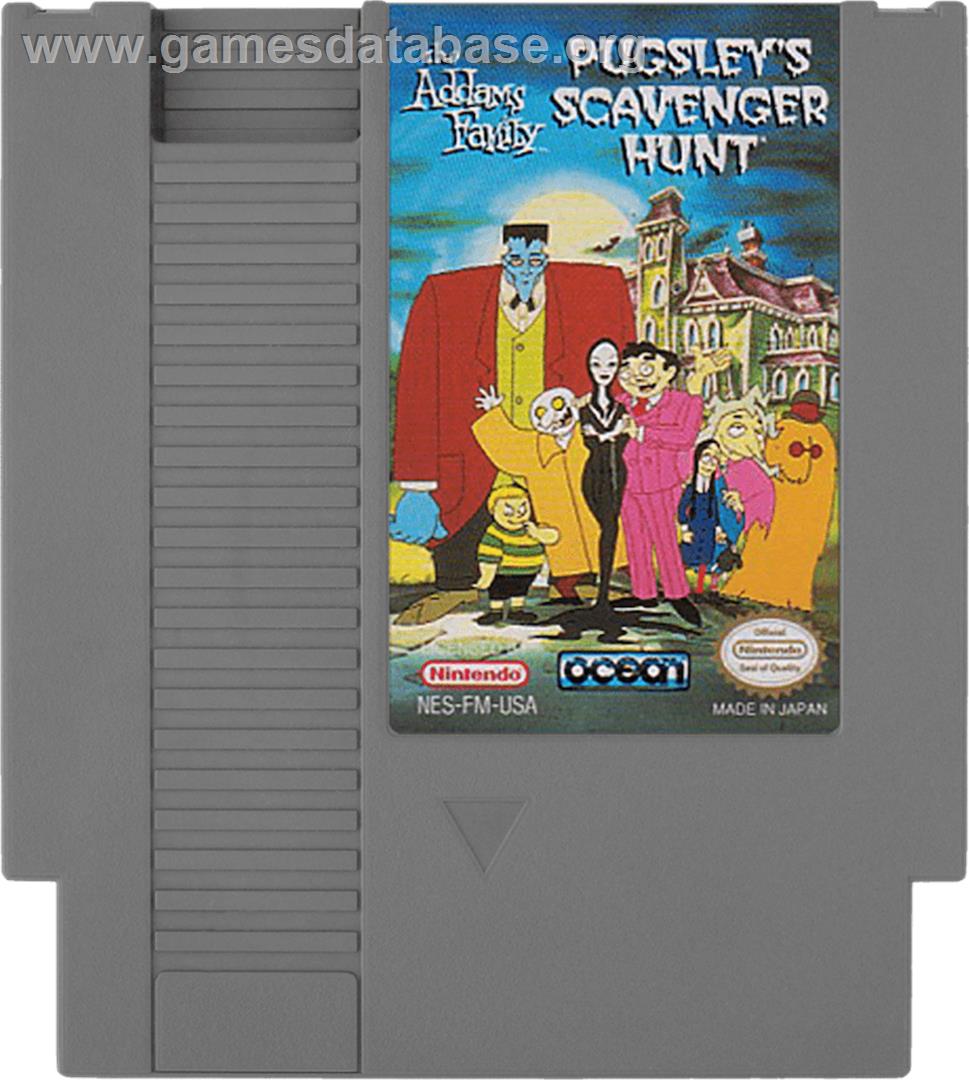 Addams Family: Pugsley's Scavenger Hunt - Nintendo NES - Artwork - Cartridge