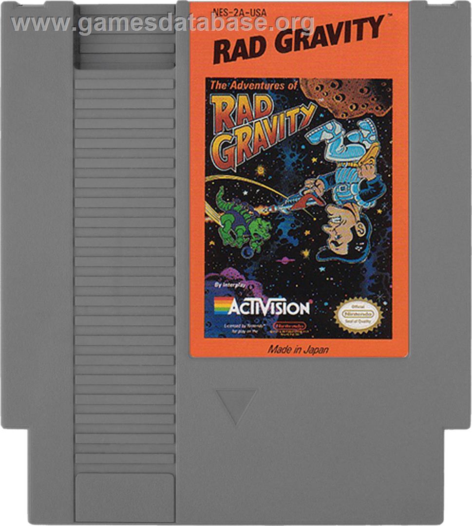 Adventures of Rad Gravity - Nintendo NES - Artwork - Cartridge