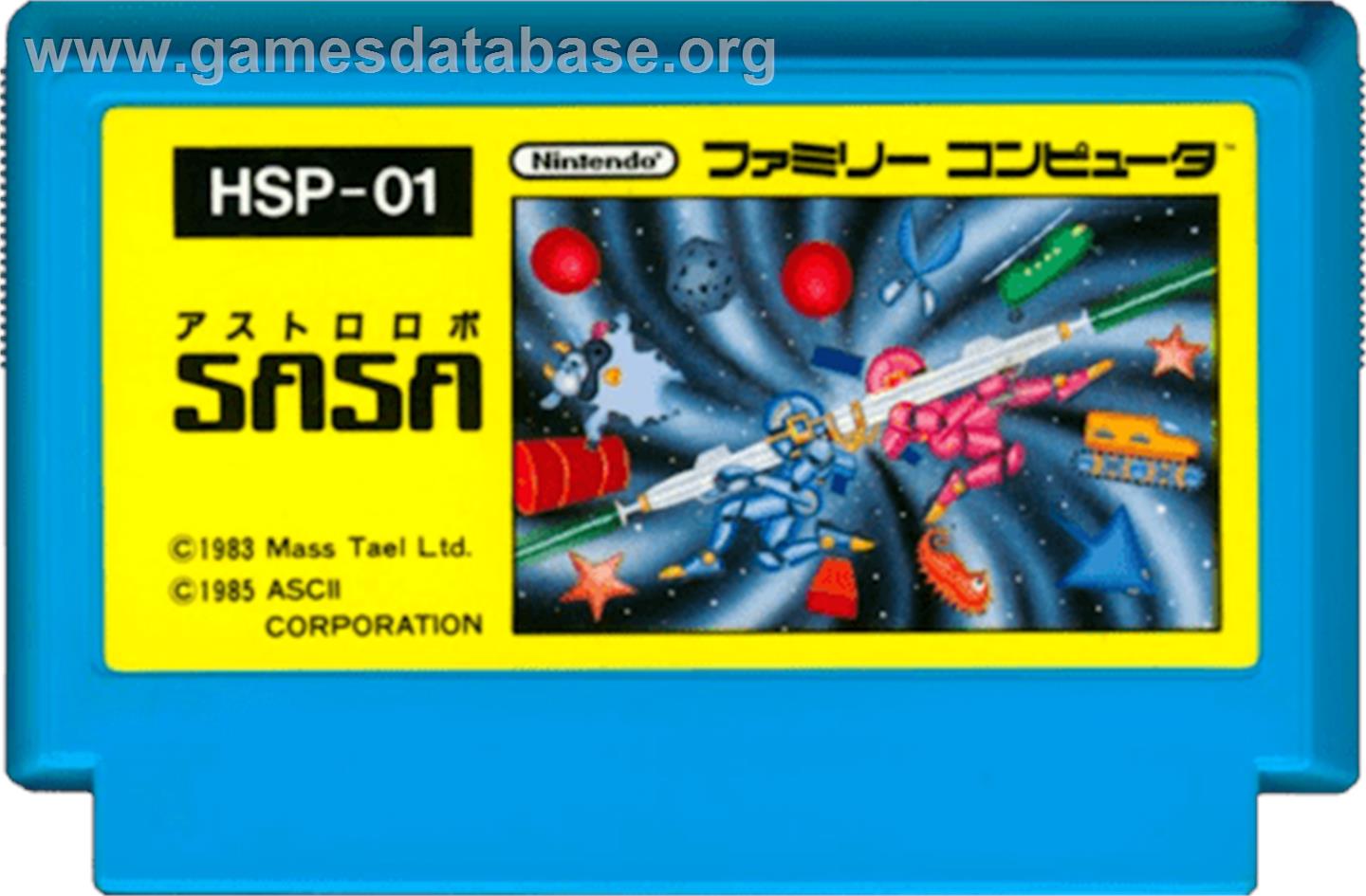 Astro Robo Sasa - Nintendo NES - Artwork - Cartridge