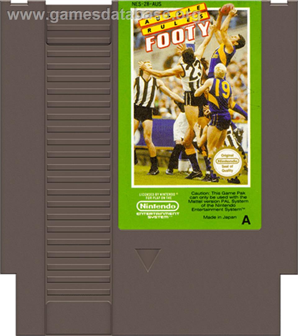Aussie Rules Footy - Nintendo NES - Artwork - Cartridge