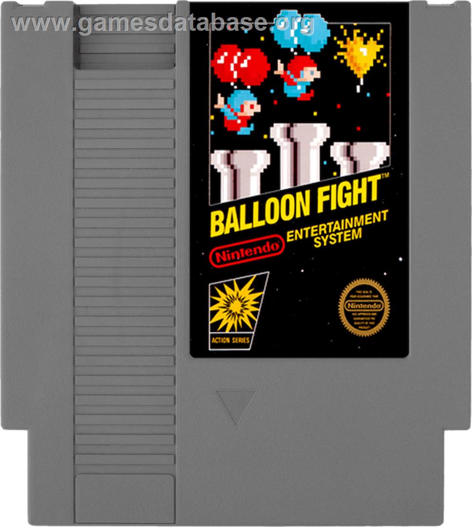 Balloon Fight - Nintendo NES - Artwork - Cartridge