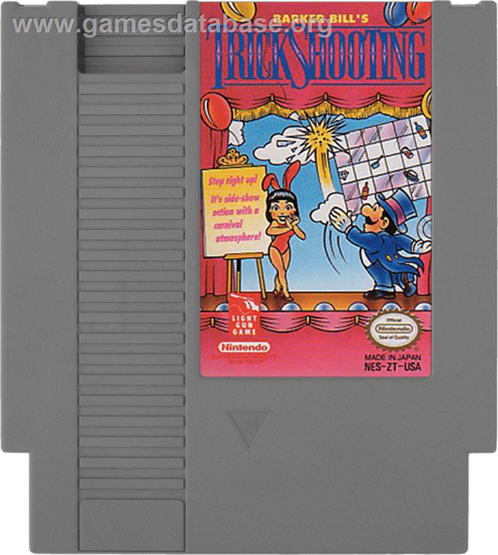Barker Bill's Trick Shooting - Nintendo NES - Artwork - Cartridge