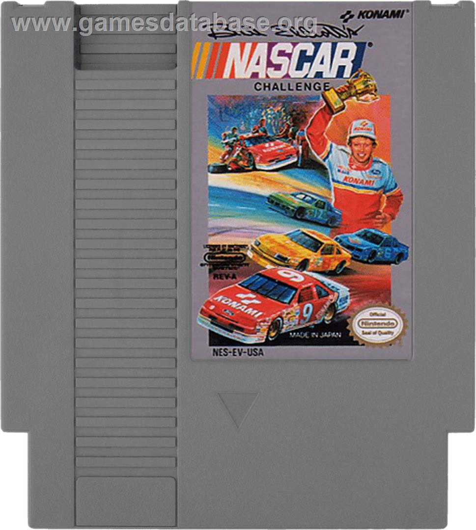 Bill Elliott's NASCAR Challenge - Nintendo NES - Artwork - Cartridge