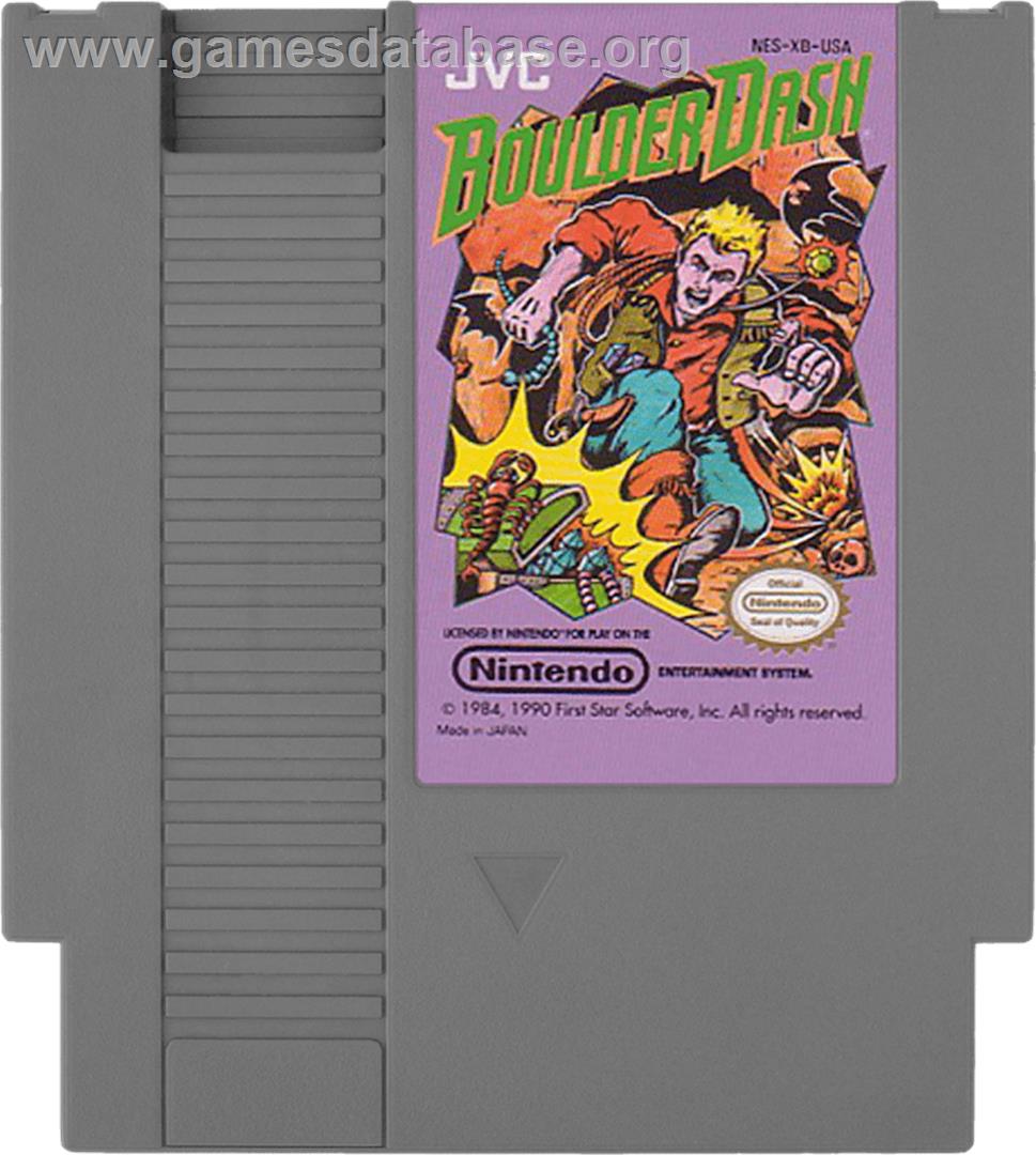 Boulder Dash - Nintendo NES - Artwork - Cartridge