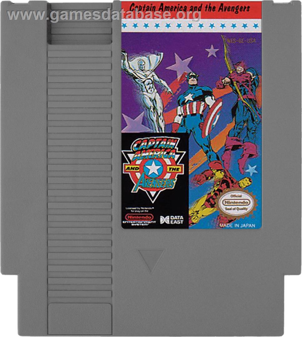 Captain America and The Avengers - Nintendo NES - Artwork - Cartridge
