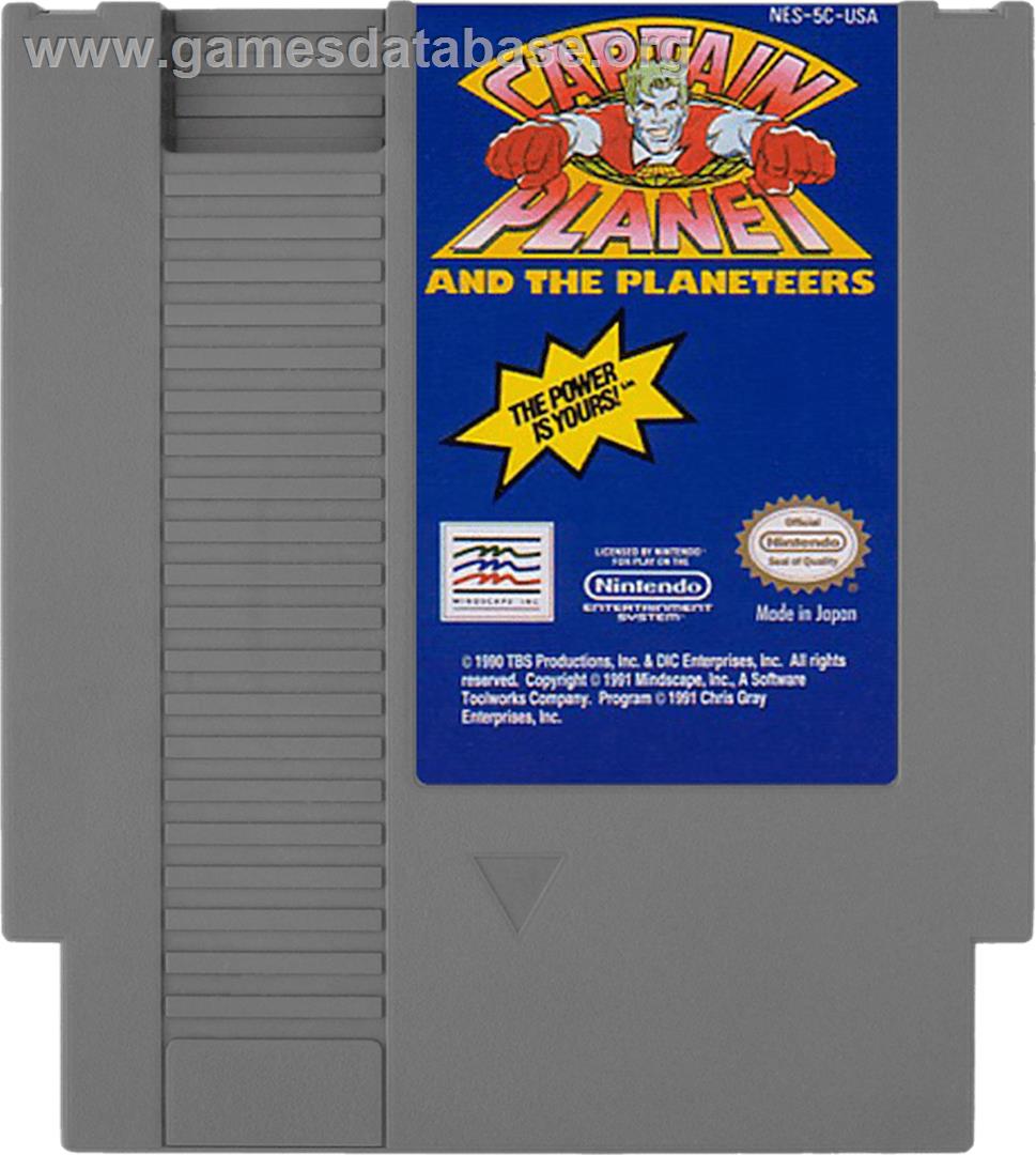 Captain Planet and the Planeteers - Nintendo NES - Artwork - Cartridge