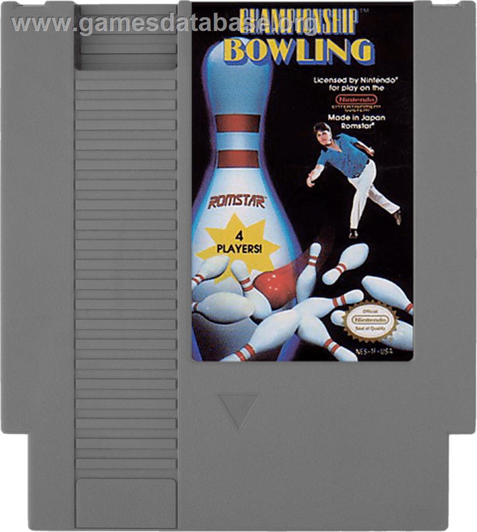 Championship Bowling - Nintendo NES - Artwork - Cartridge