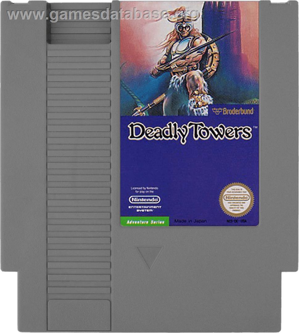 Deadly Towers - Nintendo NES - Artwork - Cartridge