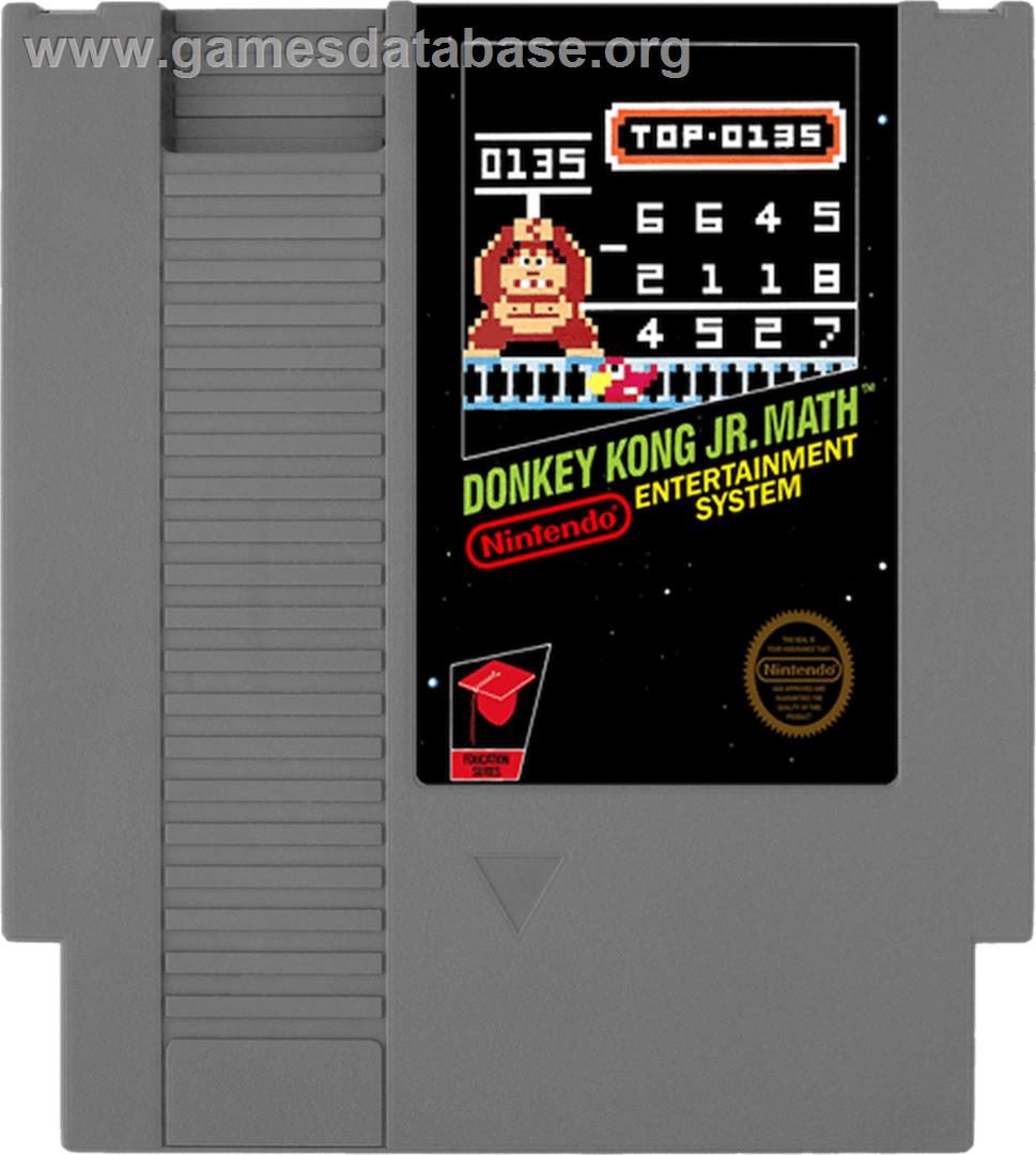 Donkey Kong Junior Math - Nintendo NES - Artwork - Cartridge