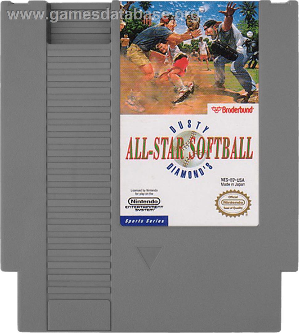 Dusty Diamond's All-Star Softball - Nintendo NES - Artwork - Cartridge