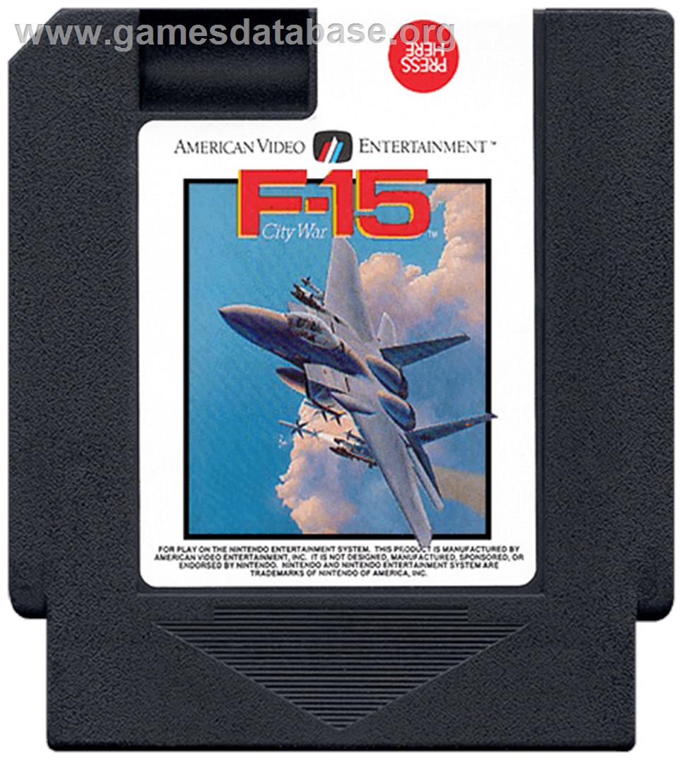 F-15 City War - Nintendo NES - Artwork - Cartridge