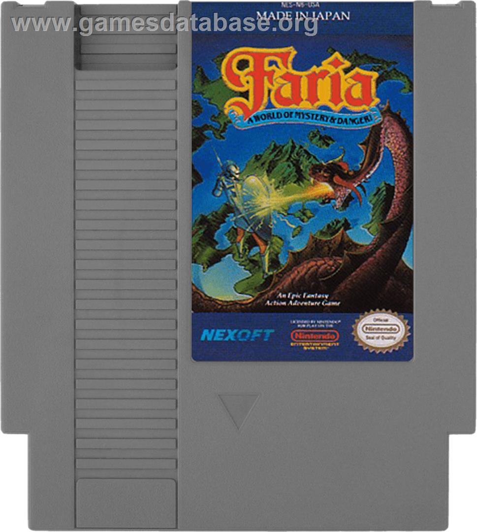 Faria: A World of Mystery and Danger - Nintendo NES - Artwork - Cartridge