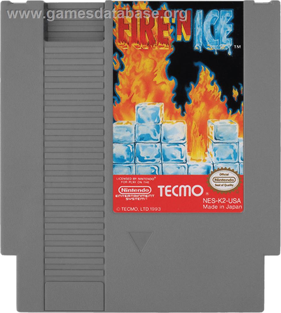 Fire and Ice - Nintendo NES - Artwork - Cartridge