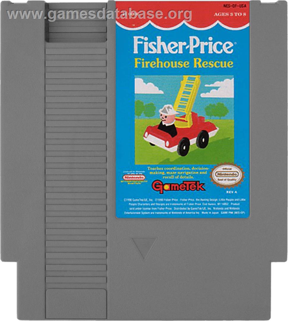 Fisher-Price: Firehouse Rescue - Nintendo NES - Artwork - Cartridge