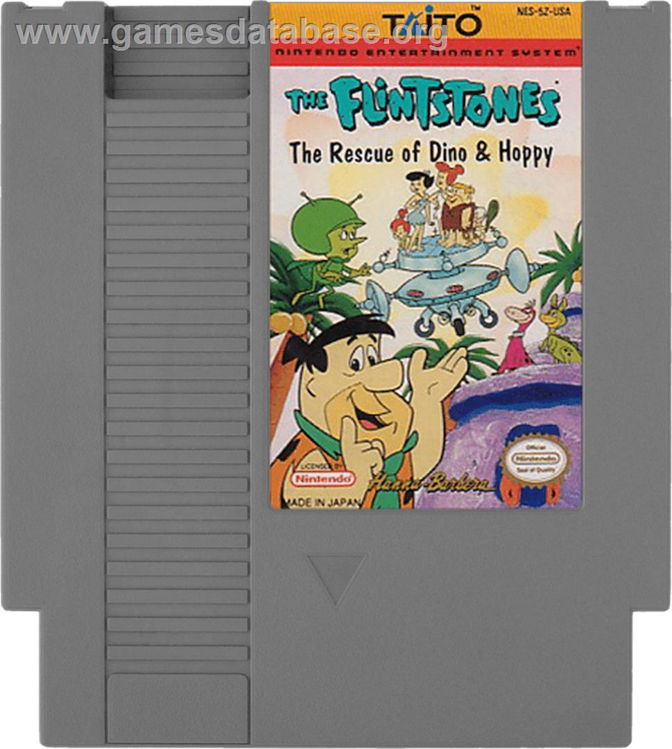 Flintstones: The Rescue of Dino & Hoppy - Nintendo NES - Artwork - Cartridge