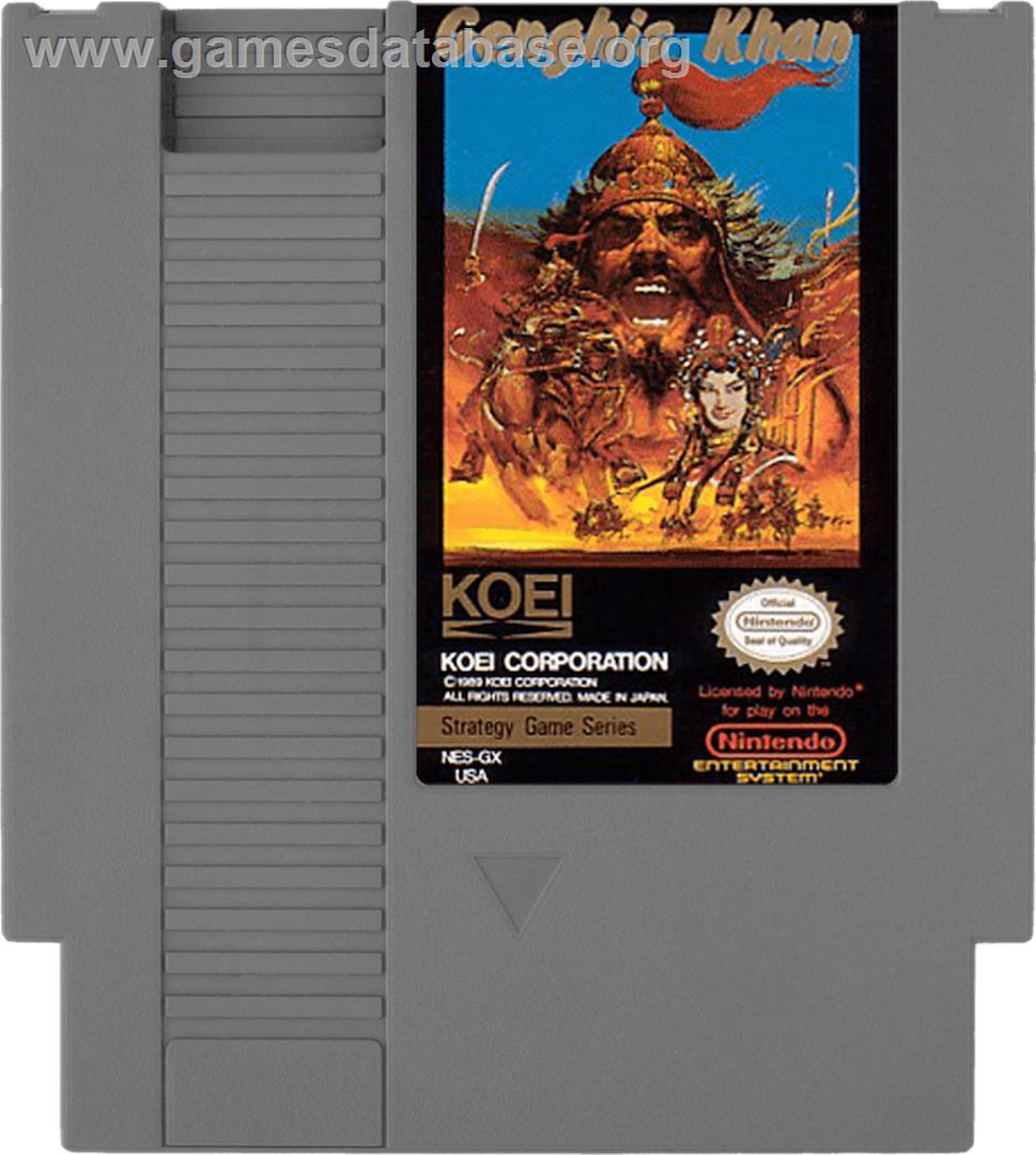 Genghis Khan - Nintendo NES - Artwork - Cartridge