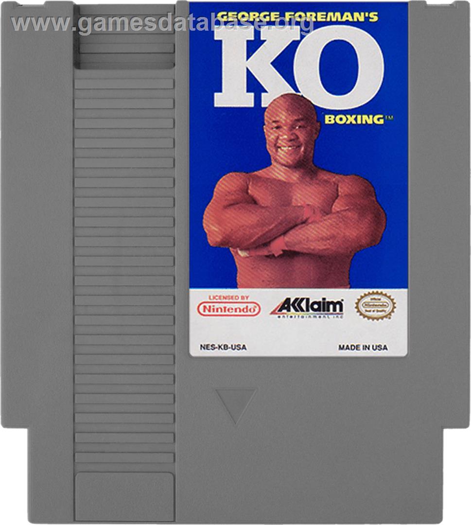 George Foreman's KO Boxing - Nintendo NES - Artwork - Cartridge
