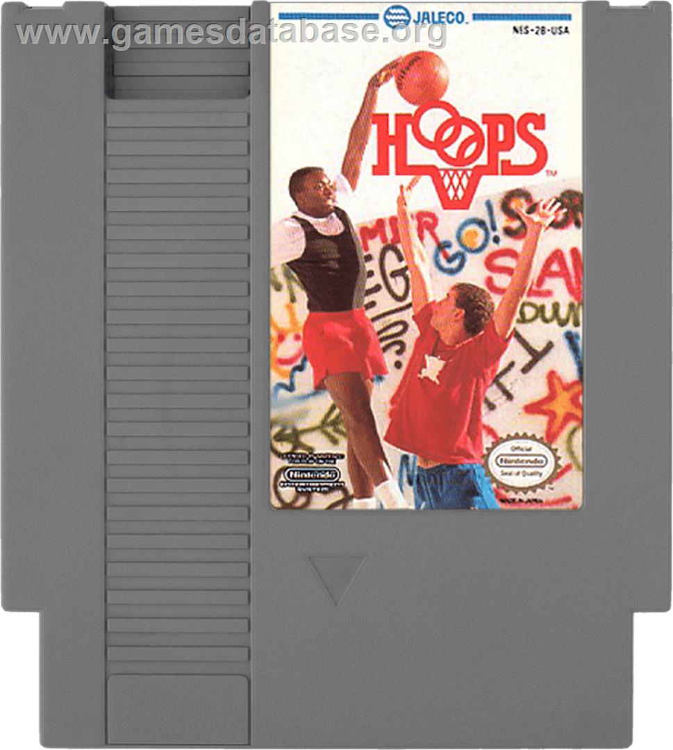 Hoops - Nintendo NES - Artwork - Cartridge