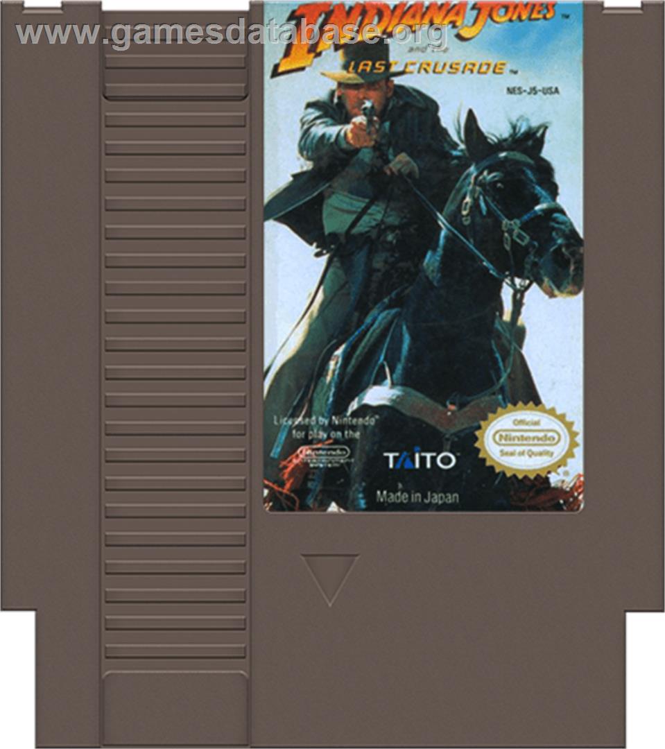 Indiana Jones and the Last Crusade - Nintendo NES - Artwork - Cartridge