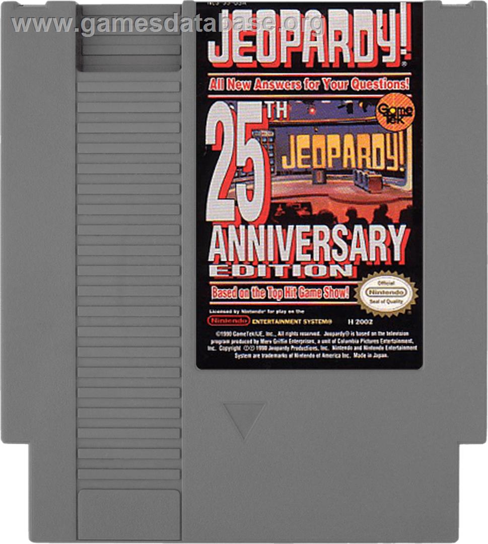 Jeopardy! 25th Anniversary Edition - Nintendo NES - Artwork - Cartridge