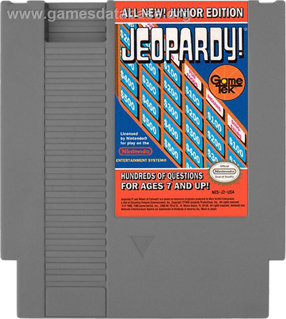 Jeopardy! Junior Edition - Nintendo NES - Artwork - Cartridge