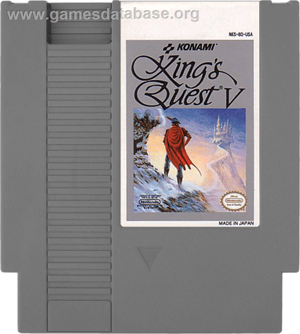 King's Quest V: Absence Makes the Heart Go Yonder - Nintendo NES - Artwork - Cartridge