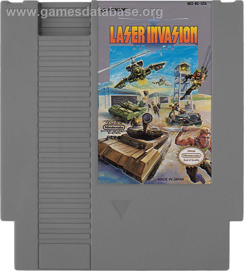 Laser Invasion - Nintendo NES - Artwork - Cartridge