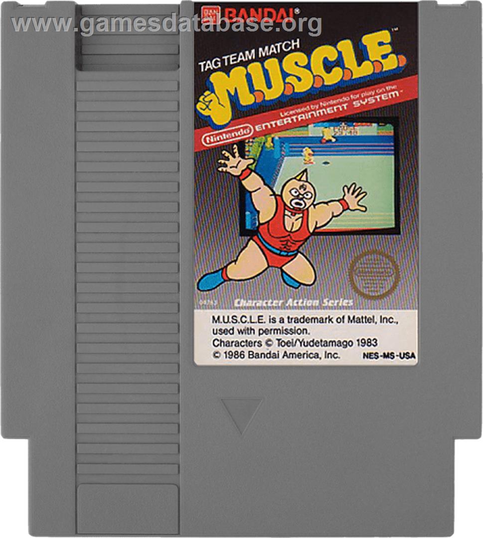 M.U.S.C.L.E: Tag Team Match - Nintendo NES - Artwork - Cartridge