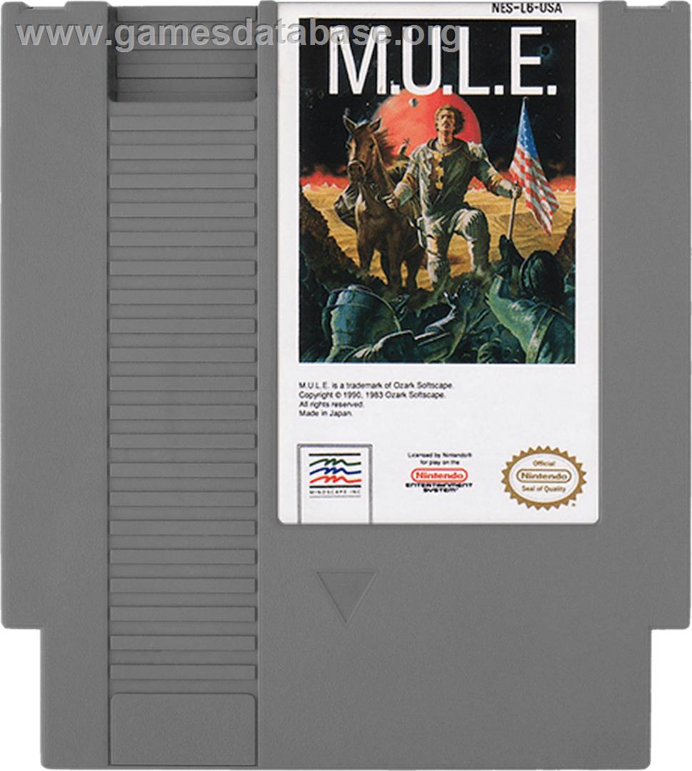 MULE - Nintendo NES - Artwork - Cartridge
