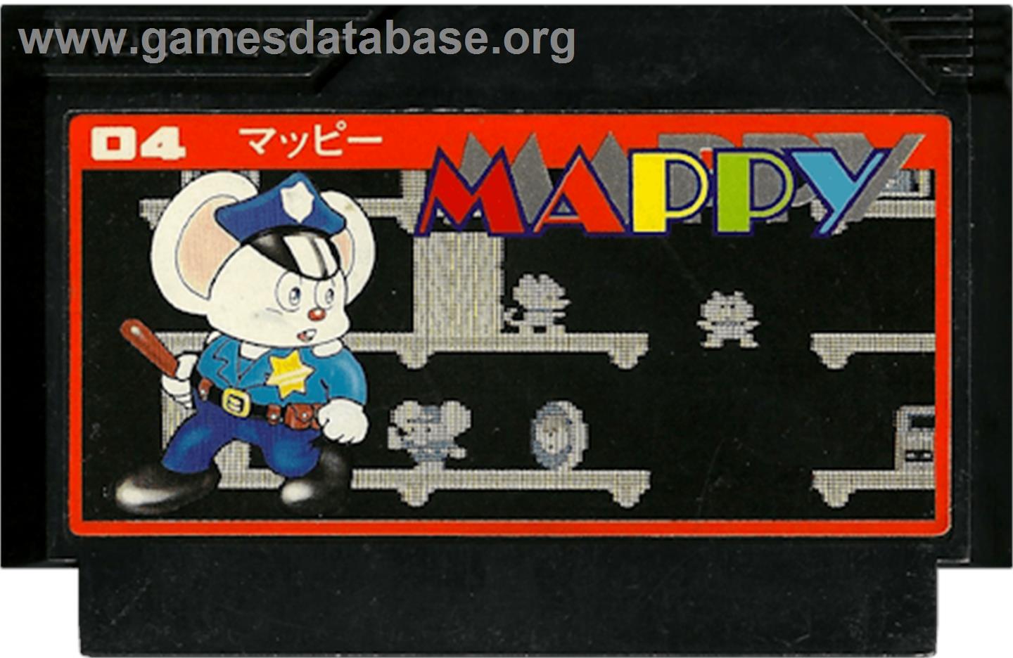 Mappy - Nintendo NES - Artwork - Cartridge