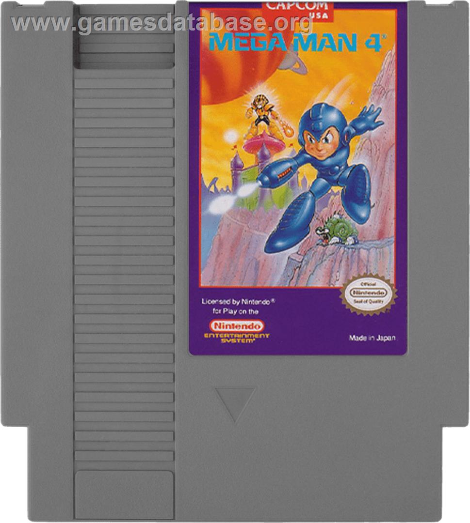 Mega Man 4 - Nintendo NES - Artwork - Cartridge