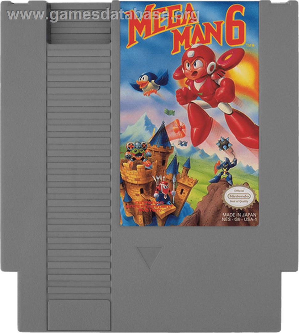 Mega Man 6 - Nintendo NES - Artwork - Cartridge
