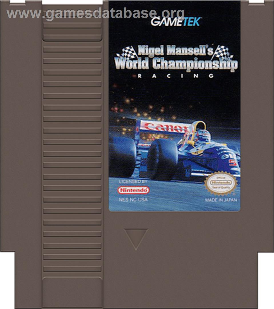 Nigel Mansell's World Championship - Nintendo NES - Artwork - Cartridge