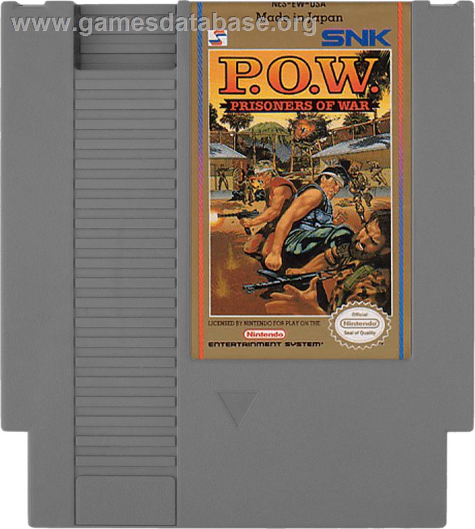 P.O.W. - Prisoners of War - Nintendo NES - Artwork - Cartridge