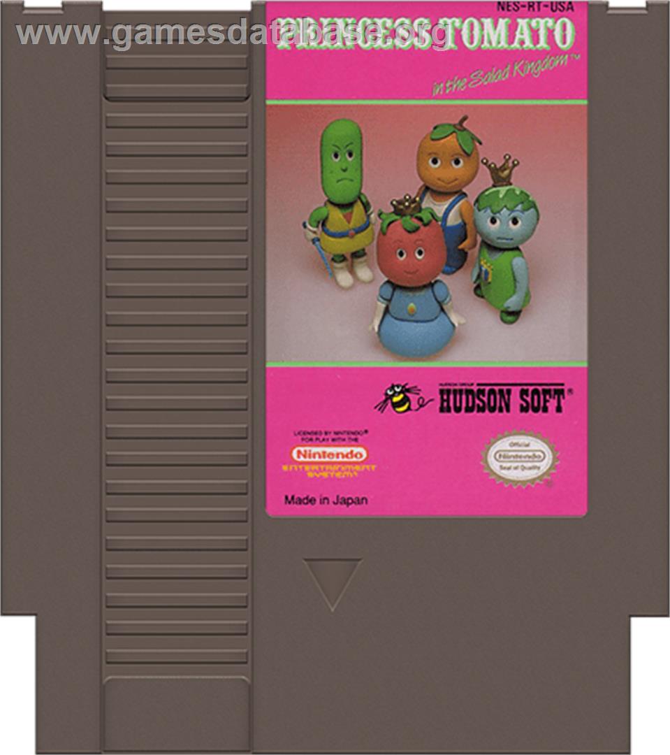 Princess Tomato in the Salad Kingdom - Nintendo NES - Artwork - Cartridge