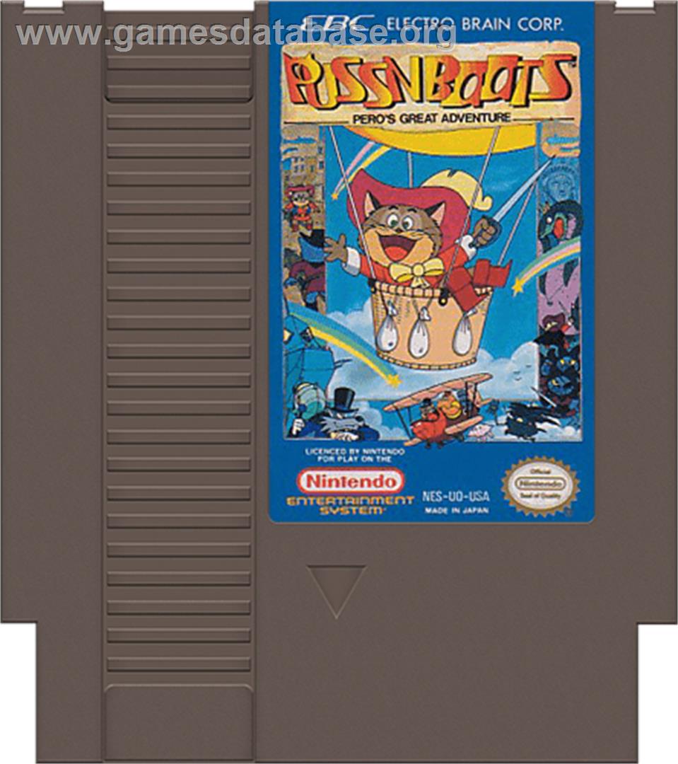 Puss N Boots: Pero's Great Adventure - Nintendo NES - Artwork - Cartridge