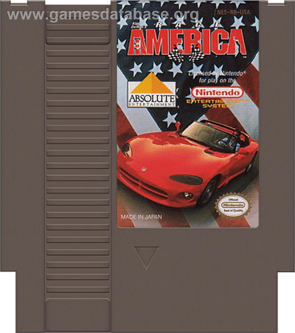 Race America - Nintendo NES - Artwork - Cartridge
