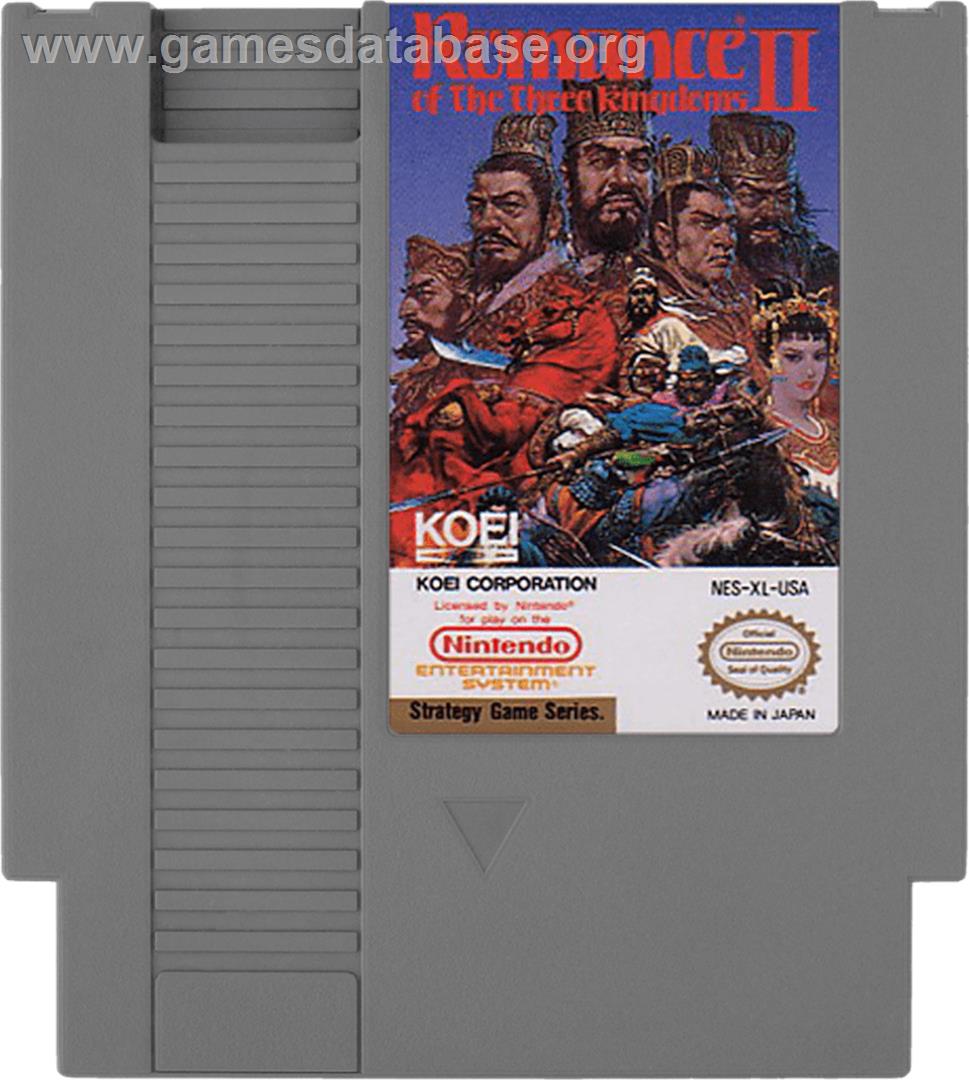 Romance of the Three Kingdoms 2 - Nintendo NES - Artwork - Cartridge