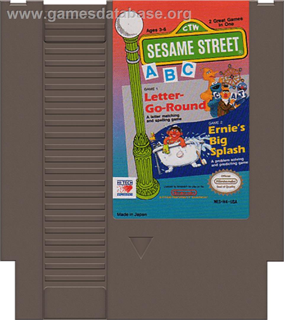 Sesame Street A B C - Nintendo NES - Artwork - Cartridge