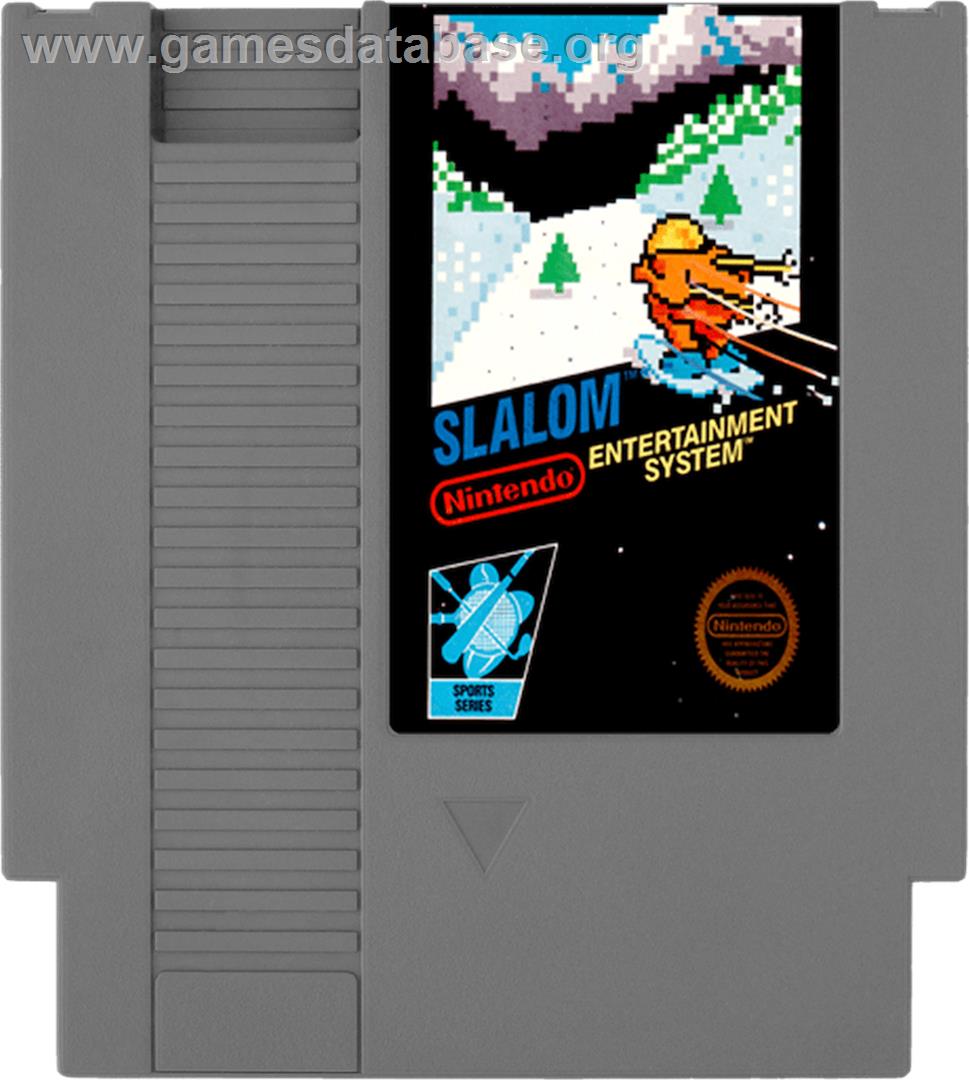 Slalom - Nintendo NES - Artwork - Cartridge