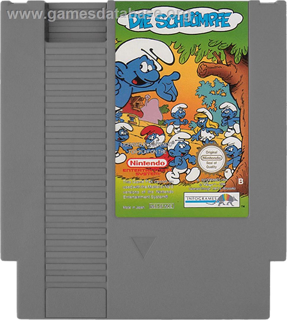 Smurfs - Nintendo NES - Artwork - Cartridge