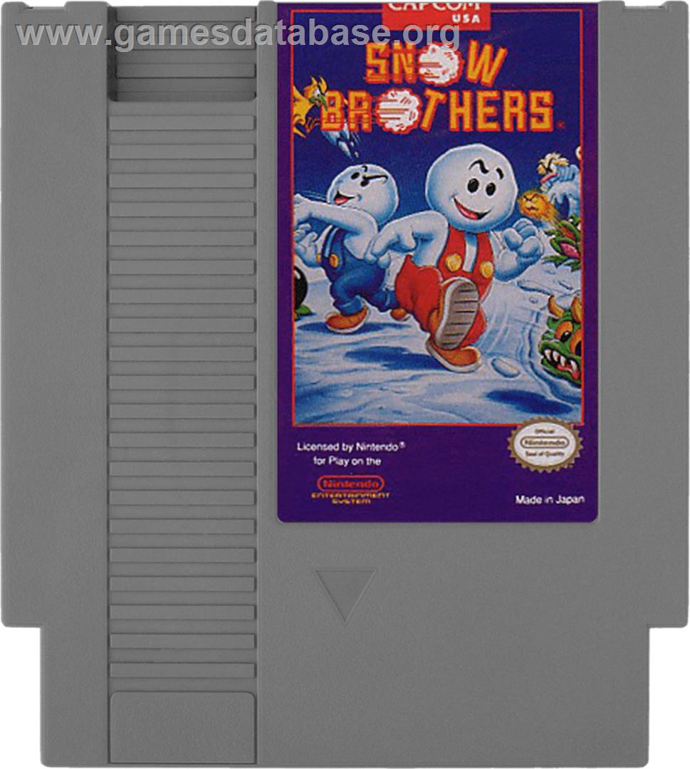 Snow Bros. Nick & Tom - Nintendo NES - Artwork - Cartridge