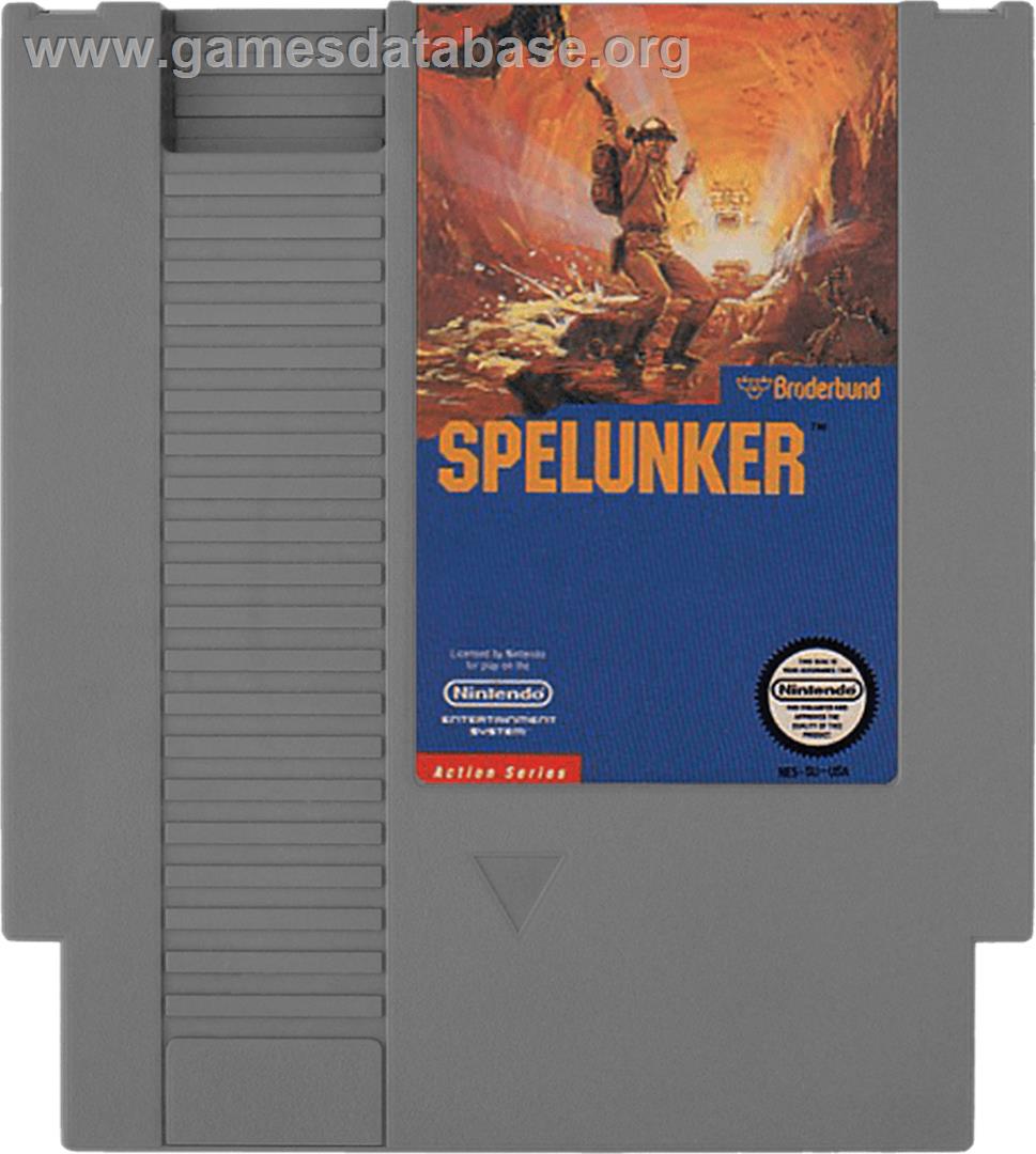 Spelunker - Nintendo NES - Artwork - Cartridge