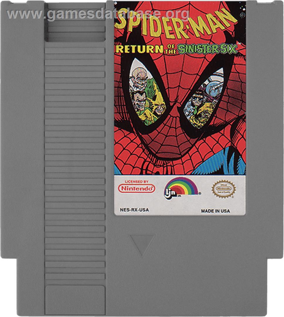 Spider-Man: Return of the Sinister Six - Nintendo NES - Artwork - Cartridge