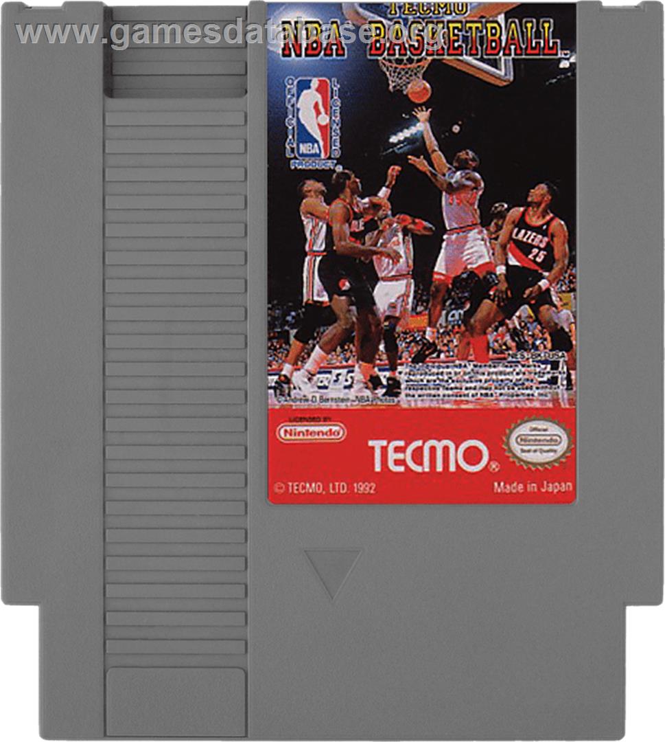 Tecmo NBA Basketball - Nintendo NES - Artwork - Cartridge
