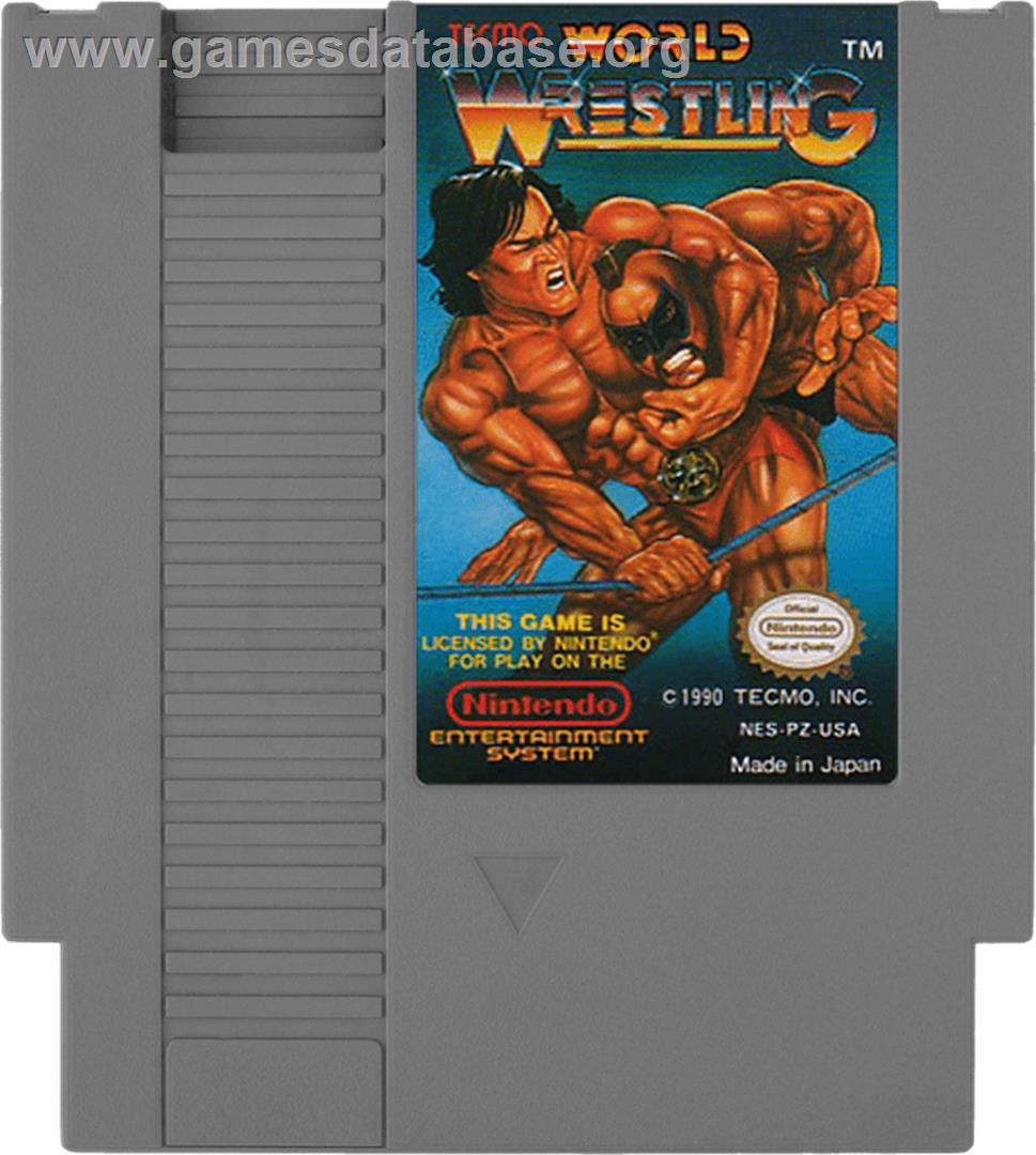 Tecmo World Wrestling - Nintendo NES - Artwork - Cartridge