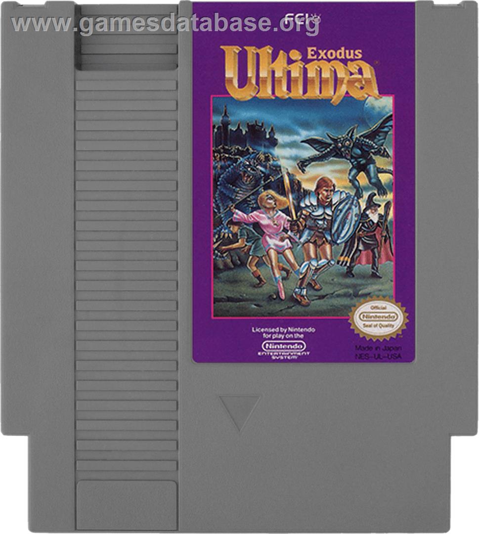 Ultima III: Exodus - Nintendo NES - Artwork - Cartridge