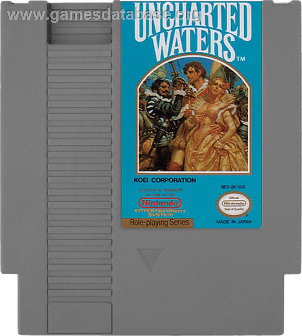Uncharted Waters - Nintendo NES - Artwork - Cartridge