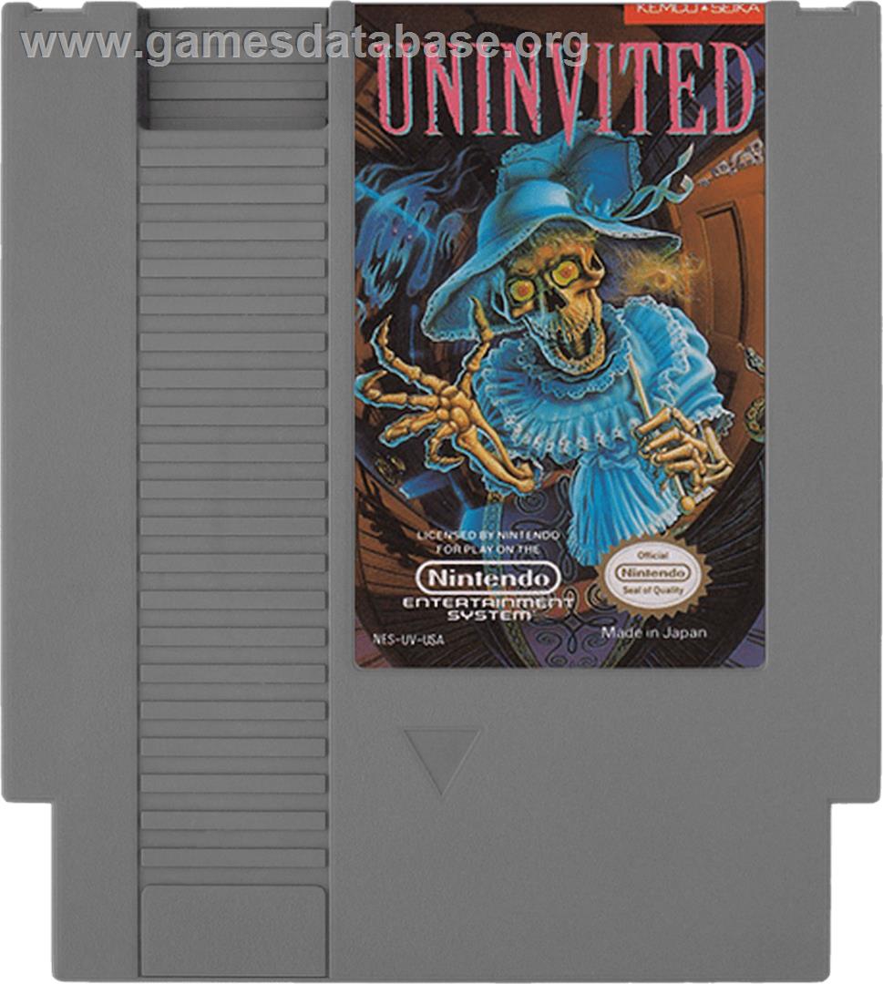 Uninvited - Nintendo NES - Artwork - Cartridge