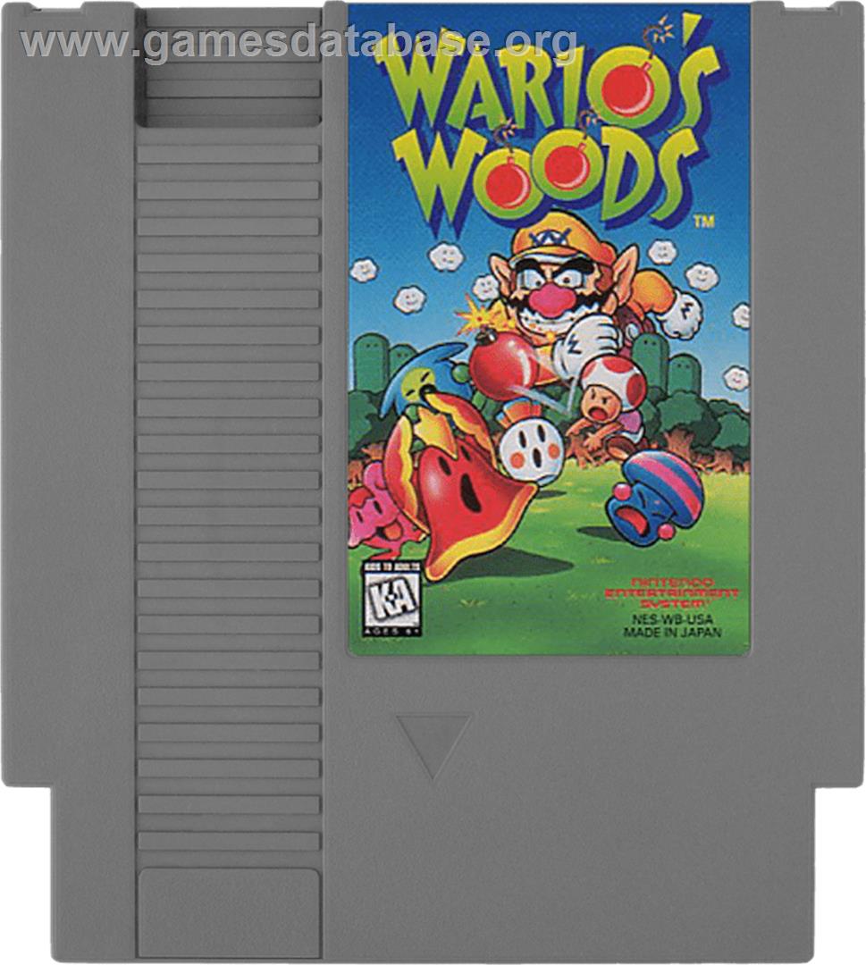 Wario's Woods - Nintendo NES - Artwork - Cartridge